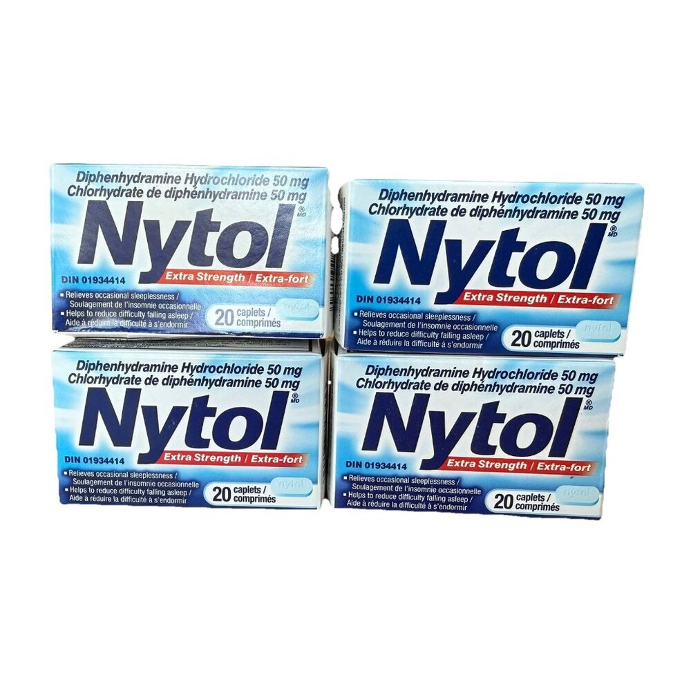 Nytol Extra Strength Sleeping Aid Lot 4 Boxes Exp May 2026